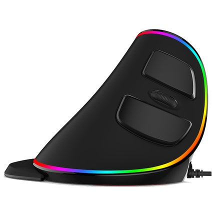 Vertical RGB Ergonomic Mouse – Anti-Hand Strain Snail Design