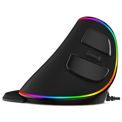 Vertical RGB Ergonomic Mouse – Anti-Hand Strain Snail Design