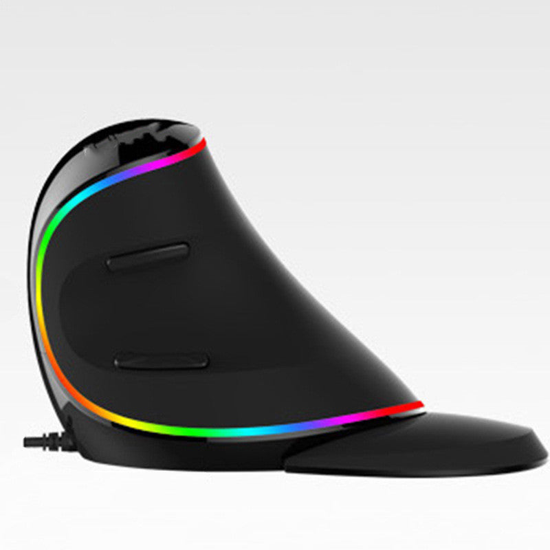 Vertical RGB Ergonomic Mouse – Anti-Hand Strain Snail Design