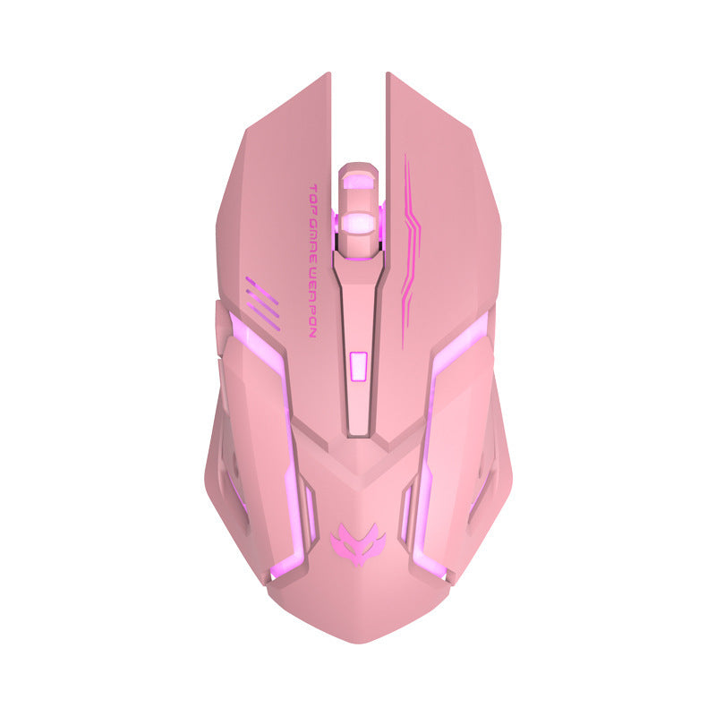 Silent Wireless Gaming Mouse – Rechargeable with Futuristic Design