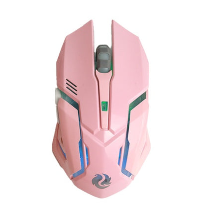 Silent Wireless Gaming Mouse – Rechargeable with Futuristic Design