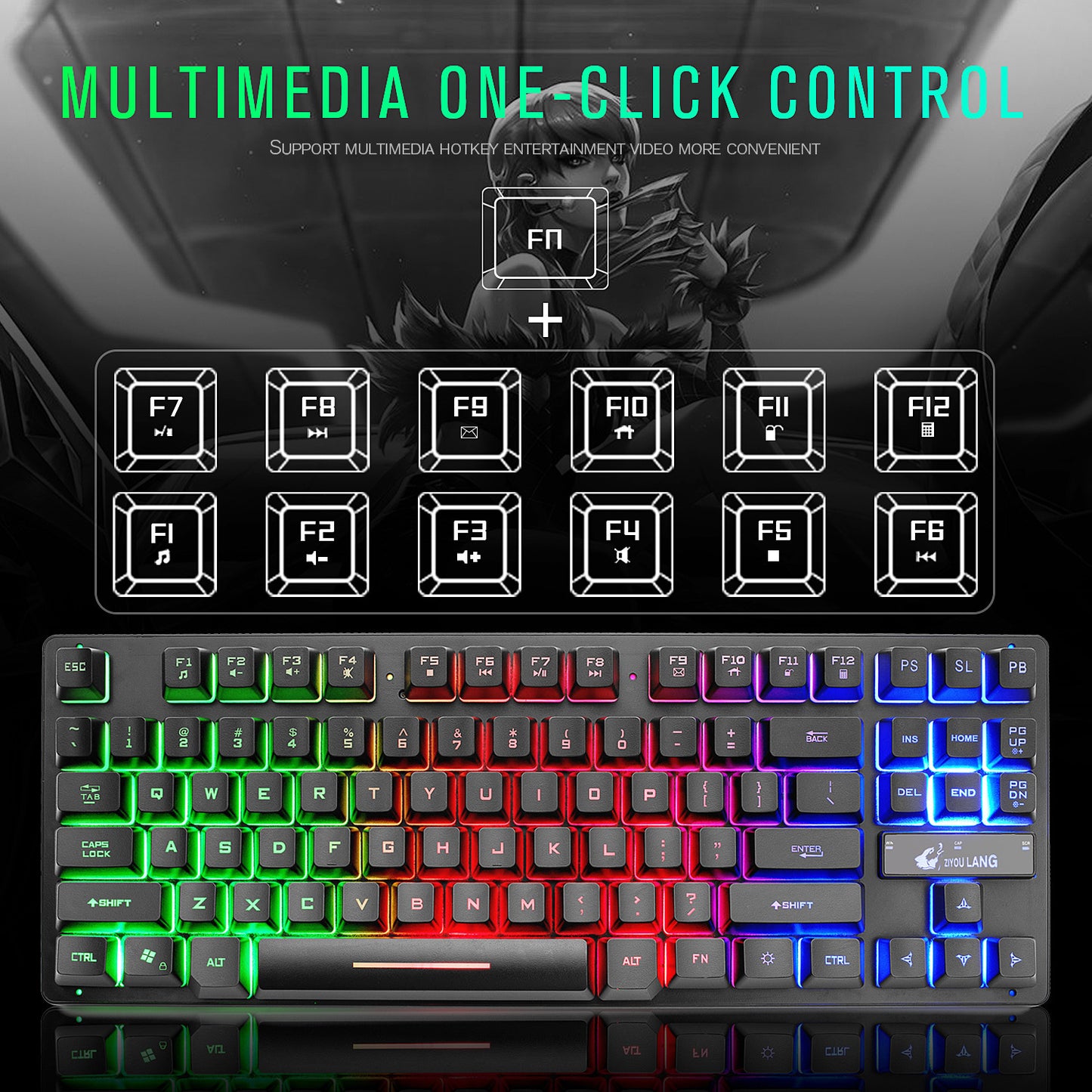 Mechanical Gaming Keyboard – Compact & Notebook-Compatible