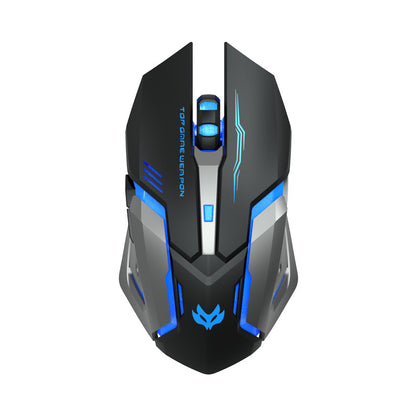 Silent Wireless Gaming Mouse – Rechargeable with Futuristic Design